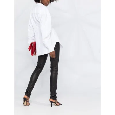 Ann Demeulemeester Skinny Fit Leather Trousers