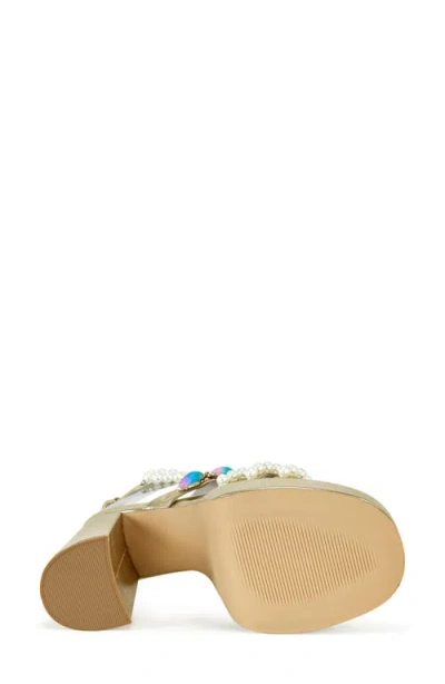 Azalea Wang Arleth Ankle Strap Platform Sandal In Gold