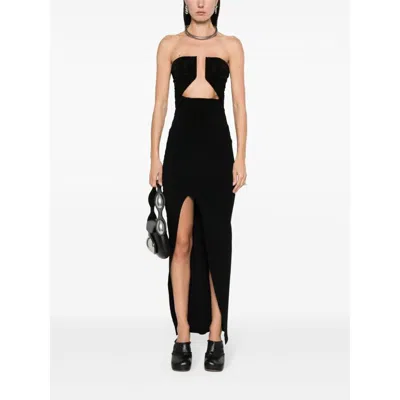 Rick Owens Knitted Midi Skirt In Black