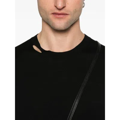 Ann Demeulemeester Man Sweatshirt Black Size L Cotton In Black