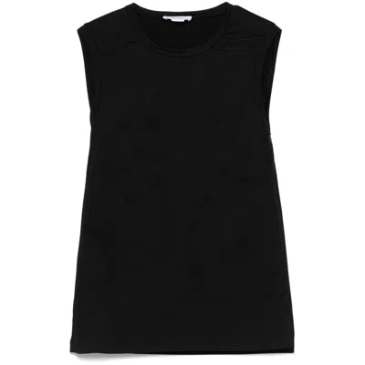 Alexander Mcqueen Black T-shirt With Transparent Inserts