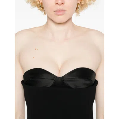 Khaite Strapless Black Top With Sweetheart Neckline