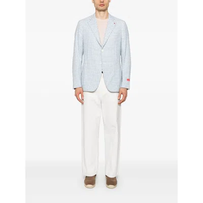 Isaia Blue  White Jackets
