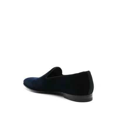 Tagliatore Man Loafers Midnight Blue Size 9 Textile Fibers In Blue