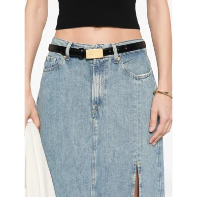 7 For All Mankind Arizona Denim Maxi Skirt Clothing