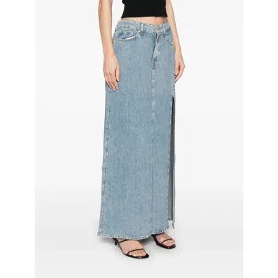 7 For All Mankind Arizona Denim Maxi Skirt Clothing