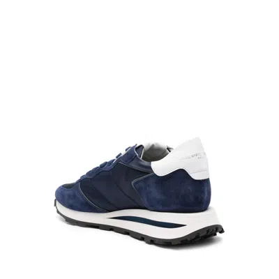 Philippe Model Tropez Sneakers In Technical Fabric And Suede Color Blue