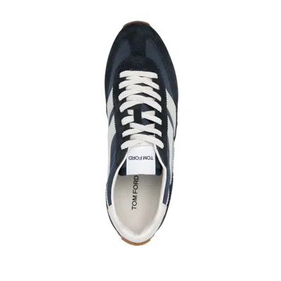 Shop Tom Ford Blue Sneakers