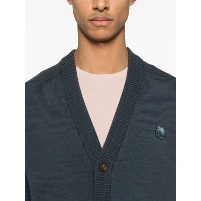 Shop Maison Kitsuné Blue Sweaters
