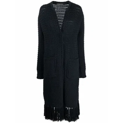 Antonino Valenti Chunky-knit Frayed-edge Cardi-coat