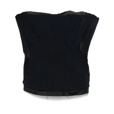 Ottolinger Pinstriped Deconstructed Corset Top