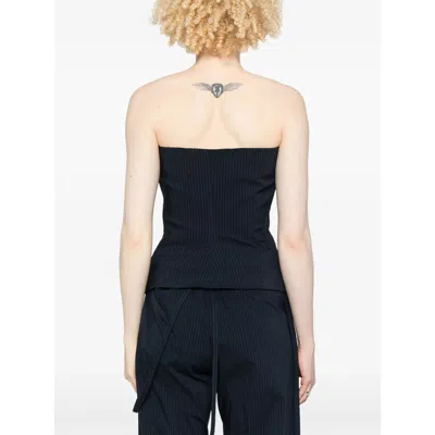 Ottolinger Pinstriped Deconstructed Corset Top