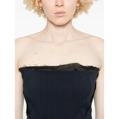 Ottolinger Pinstriped Deconstructed Corset Top