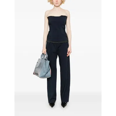 Ottolinger Pinstriped Deconstructed Corset Top