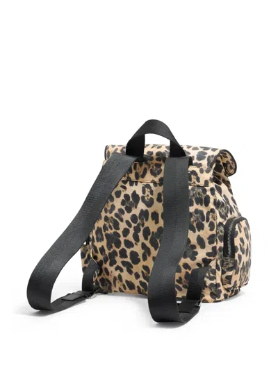 Bimba Y Lola Medium Leopard-print Backpack In Neutrals