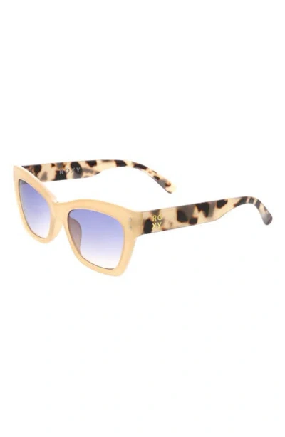 Roxy Swept 55mm Rectangular Sunglasses In Ochre