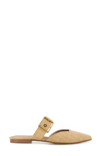 Esprit Alaina Buckle Strap Mule In Natural Raffia