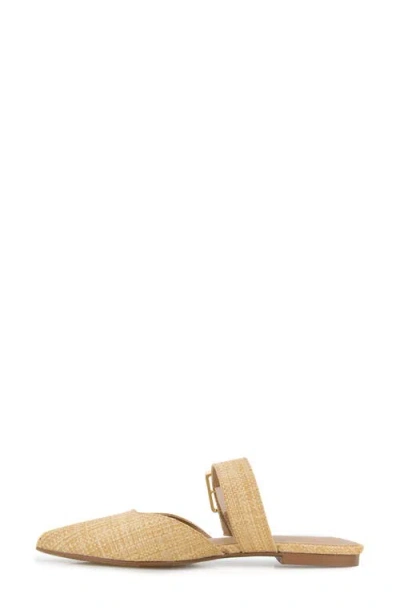 Esprit Alaina Buckle Strap Mule In Natural Raffia