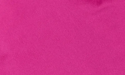 Renee C Open Back Ruched Sleeveless Satin Top In Dark Fuchsia