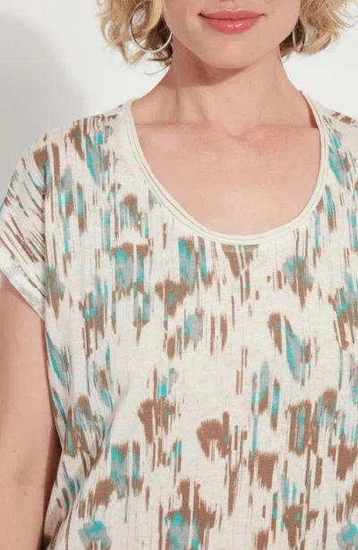 Lyssé Printed Classic Tee In Abstractstreaks