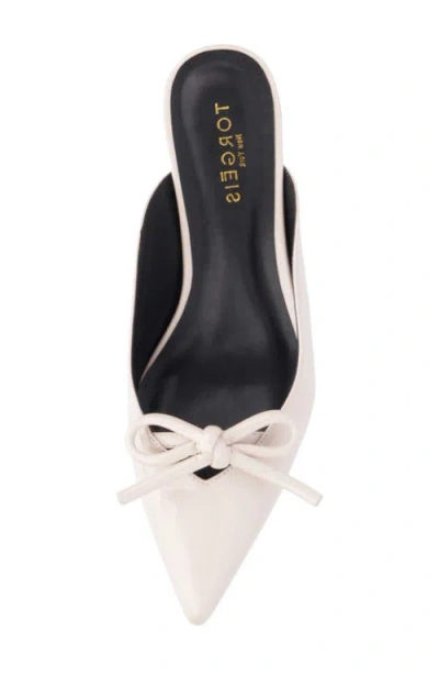 Torgeis Tamyra Womens Pointed Closed Toe Mules In Beige