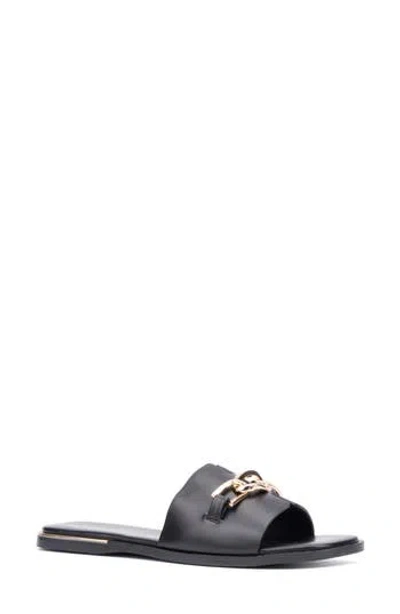 Torgeis Tabitha Chain Bit Slide Sandal In Black