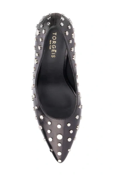 Torgeis Zoelle Womens Pointed Closed Toe Stiletto Heel Pumps In Black