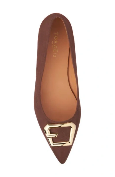 Torgeis Hartwell Pointed Toe Flat In Tan