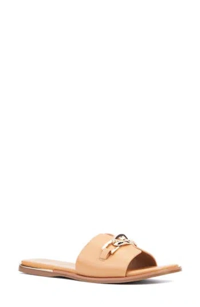 Torgeis Tabitha Chain Bit Slide Sandal In Tan