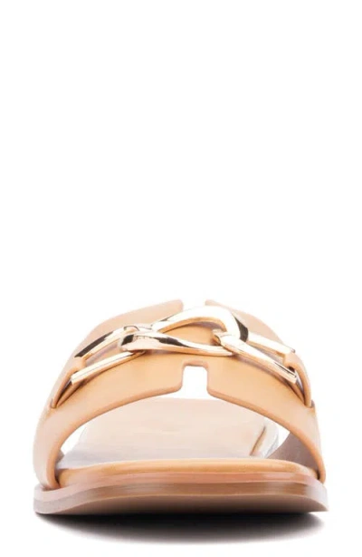 Torgeis Tabitha Chain Bit Slide Sandal In Tan