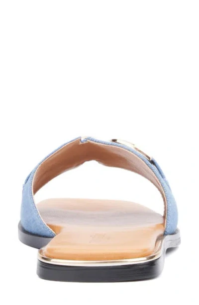 Torgeis Tabitha Chain Bit Slide Sandal In Blue