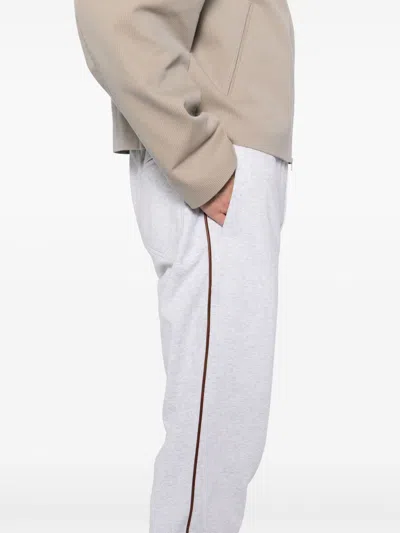 Brunello Cucinelli Cotton Sweatpants With Side Stripe Detail