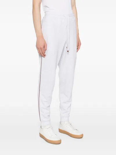 Brunello Cucinelli Cotton Sweatpants With Side Stripe Detail
