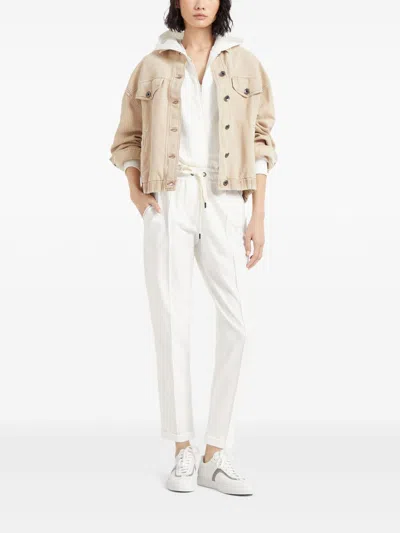 Brunello Cucinelli Stretch-cotton V-neck Top