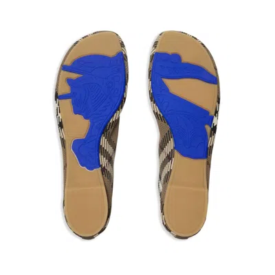Burberry Knit Baby Nylon Blend Ballerinas With Knitted Traditional Check