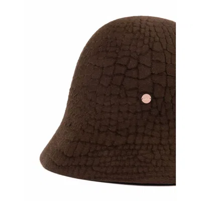 Flapper Cracked-texture Bucket Hat