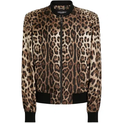 Dolce & Gabbana Leopard-print Bomber Jacket