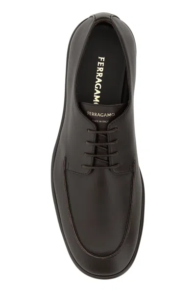 Ferragamo Brown Leather Blade 2 Lace-up Shoes