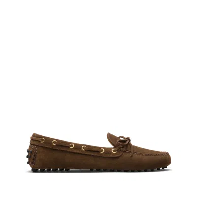 Car Shoe Brown Suede Loafer
