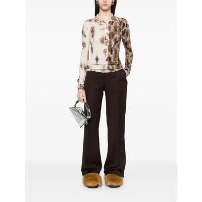 Off-white Virgin-wool Wide-leg Trousers