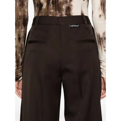 Off-white Virgin-wool Wide-leg Trousers