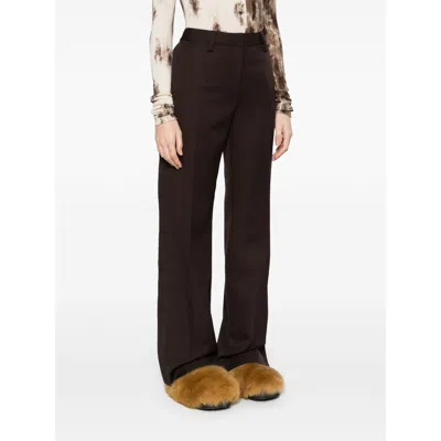 Off-white Virgin-wool Wide-leg Trousers