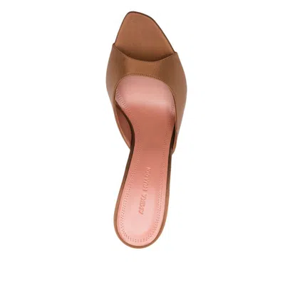 Amina Muaddi Elegant Satin Ribbon Sandals