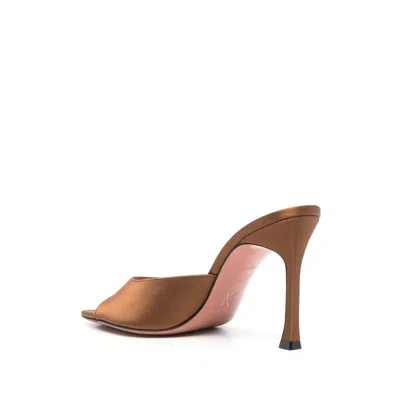 Amina Muaddi Elegant Satin Ribbon Sandals