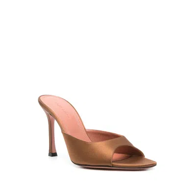Amina Muaddi Elegant Satin Ribbon Sandals