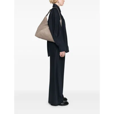 BRUNELLO CUCINELLI BROWN SHOULDER BAGS 