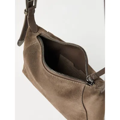 Brunello Cucinelli Suede Bc Duo Bag With Shiny Details