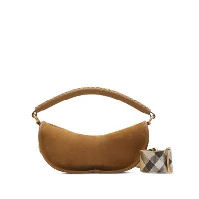 Burberry Camel Suede Hebden Handbag
