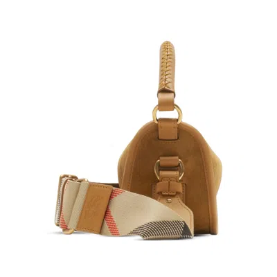 Burberry Camel Suede Hebden Handbag