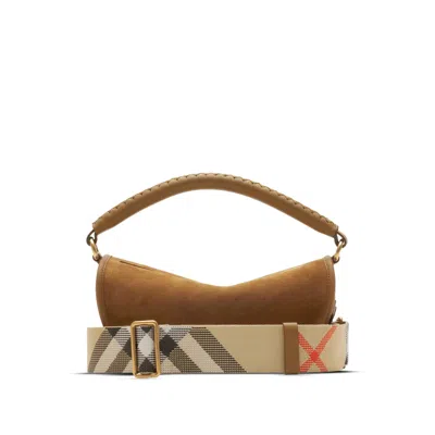 Burberry Camel Suede Hebden Handbag